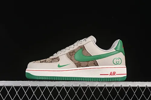 All categories Nk Air Force 1 Air Force series Nk Air Force 1 Low Air Force low-top Nike Air Force 1'07 Low Gucci co-branded gray brown small green hook Air Force 1 low-top casual sneakers LW9279-003